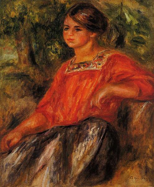 Gabrielle in the Garden of Cagnes - 1911