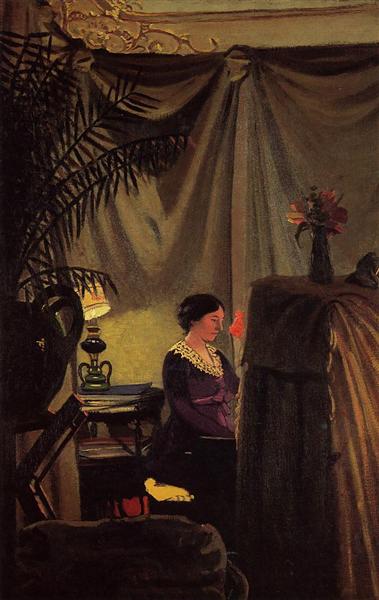 Gabrielle Vallotton au piano - 1904