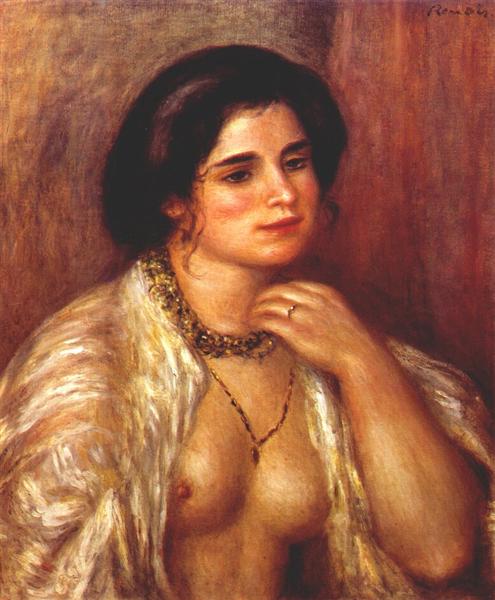 Gabrielle z gołymi piersiami - 1907