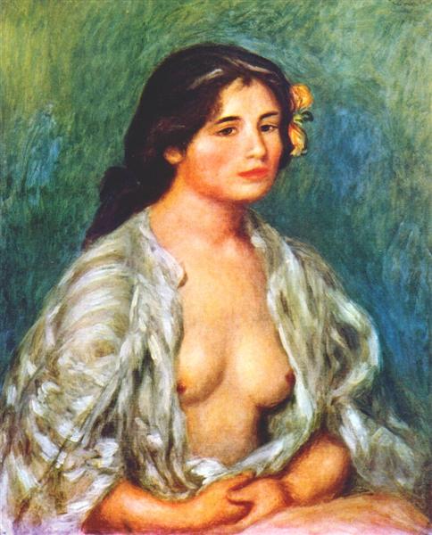 Gabrielle with open blouse - 1907