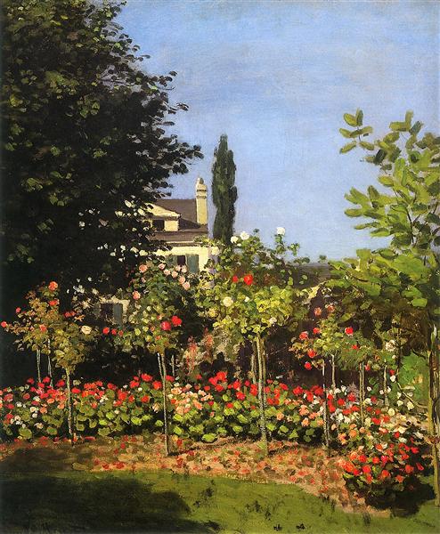 Garden de fleurs à Sainte-Addresse - 1866