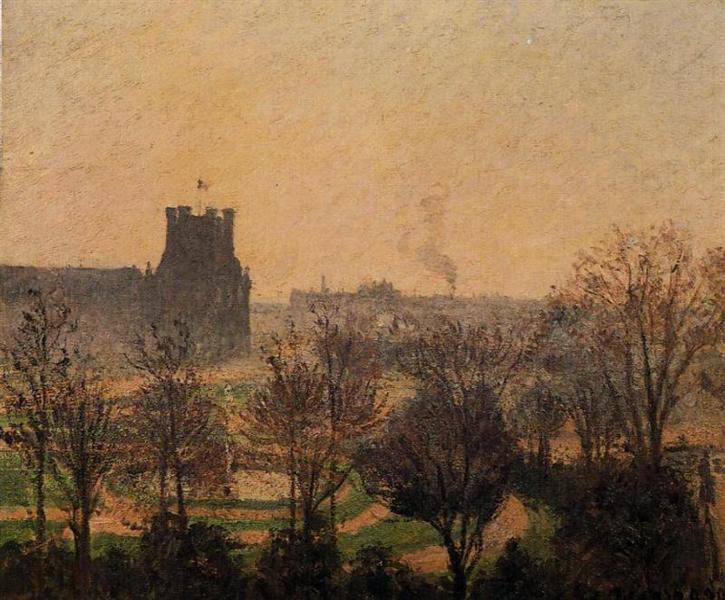 Efeito Neblina no Jardim do Louvre - 1899