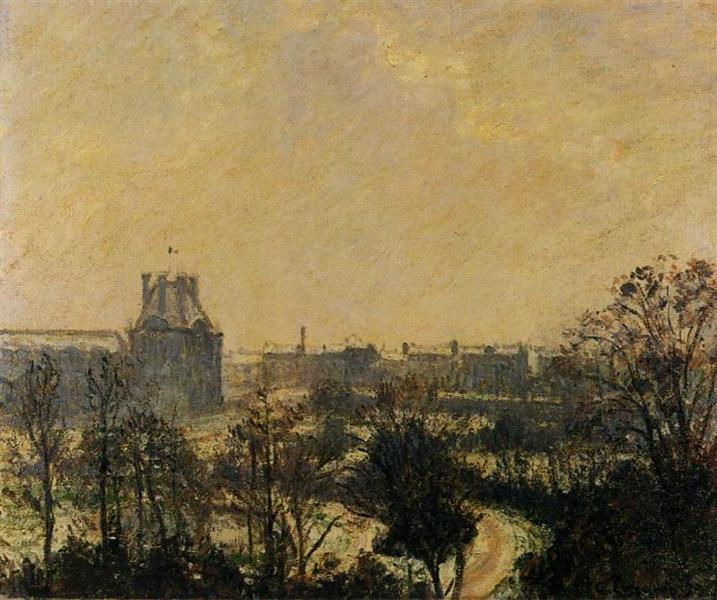 Neige du jardin du Louvre - 1899