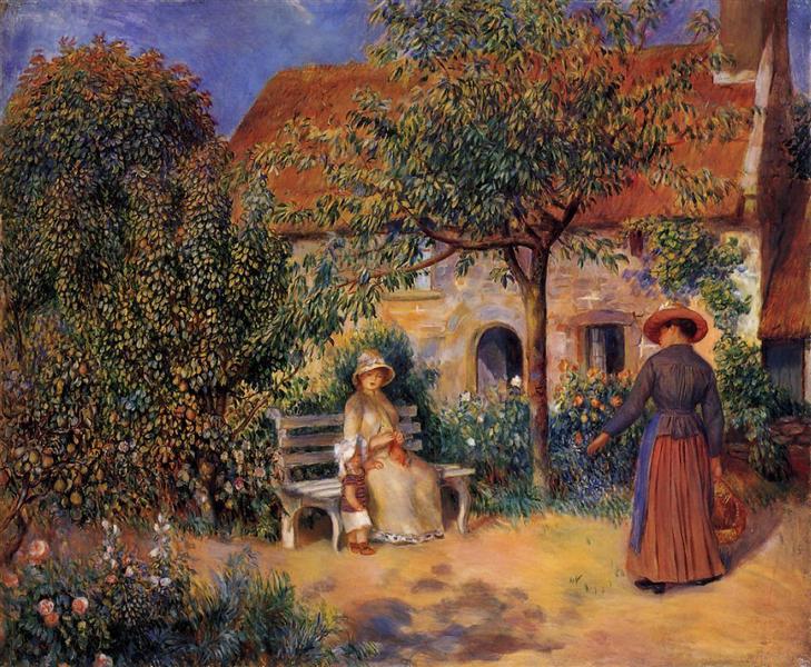 Garden Scene in Brittany - 1886