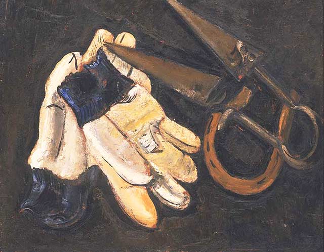 Gärtnerhandschuhe und Scheren - 1937