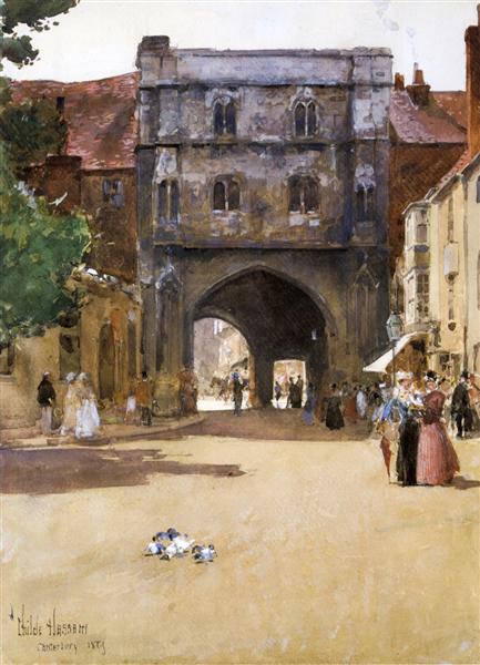 Entrance door to Canterbury - 1889