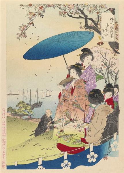 Geisha im Frühling - 1890 