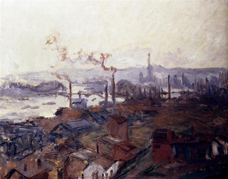 General view of Rouen from Banco St.Catherines - 1892