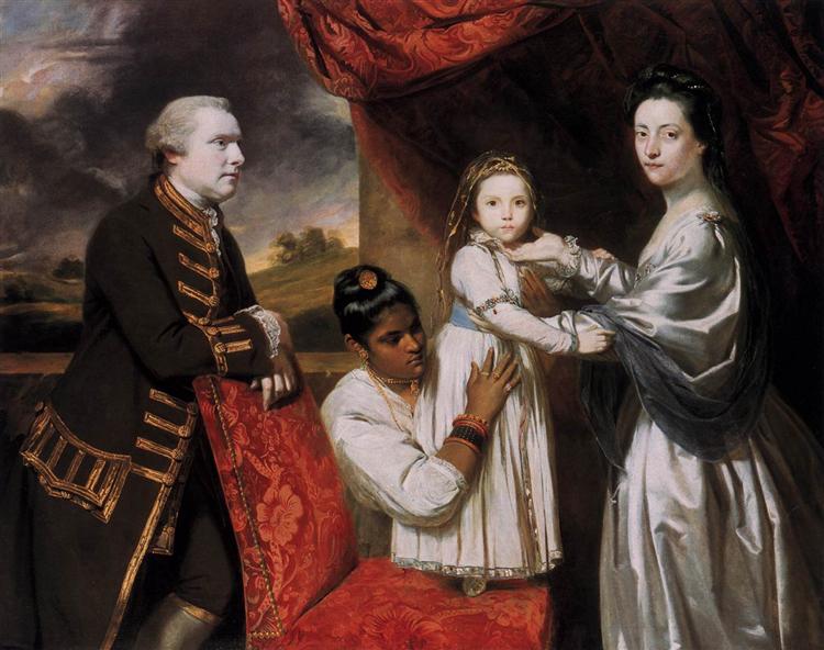 George Clive et sa famille avec une femme de chambre indienne - 1765