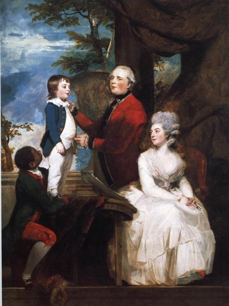 George Grenville - Earl Temple - María - Countess Temple - en haar zoon Richard - 1782