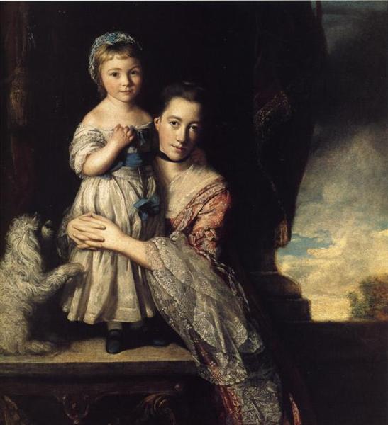 Georgiana - comtesse Spencer - et sa fille - 1761