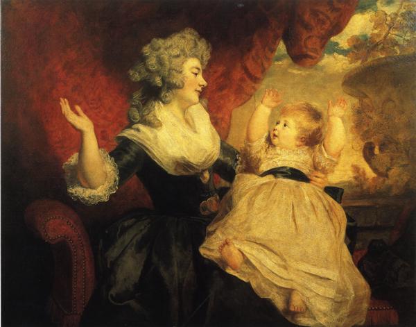 Georgiana - Hertogin van Devonshire met zijn kleine dochter Lady Georgiana Cavendish - 1784