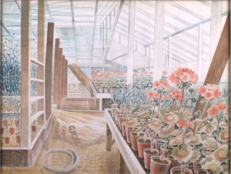 Geraniums and Carnations - 1938