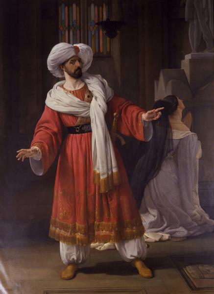 Giovanni David Portrait as Alessandro in Gli Arabi Nelle Gallie de Pacini - 1830