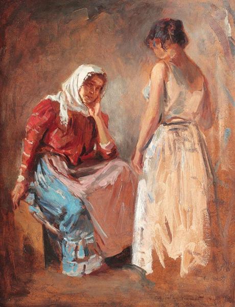 Gypsy kvinner taler - 1910