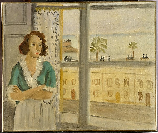 Fille à côté d'une fenêtre 1921 