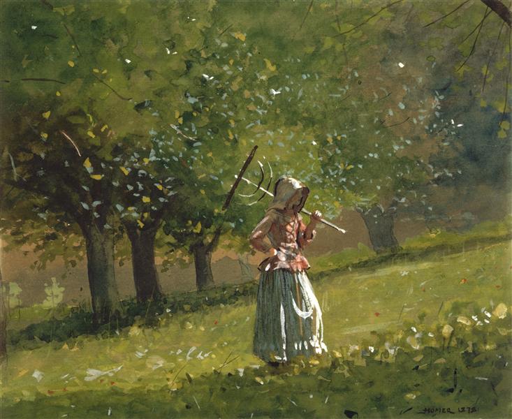 Girl with hay rake - 1878