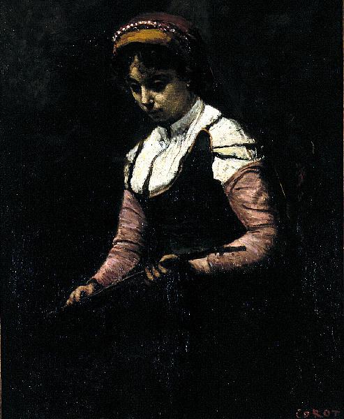 Menina com bandolim - 1865