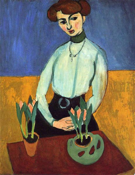 Girl with tulips 1910 