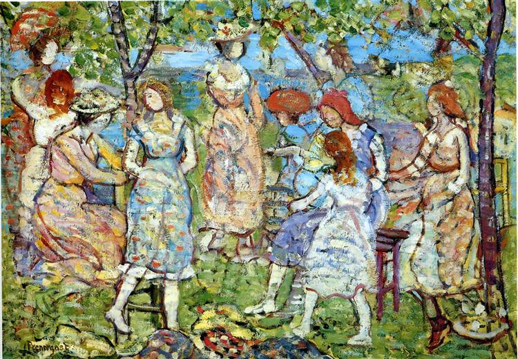 Filles dans le parc - 1915