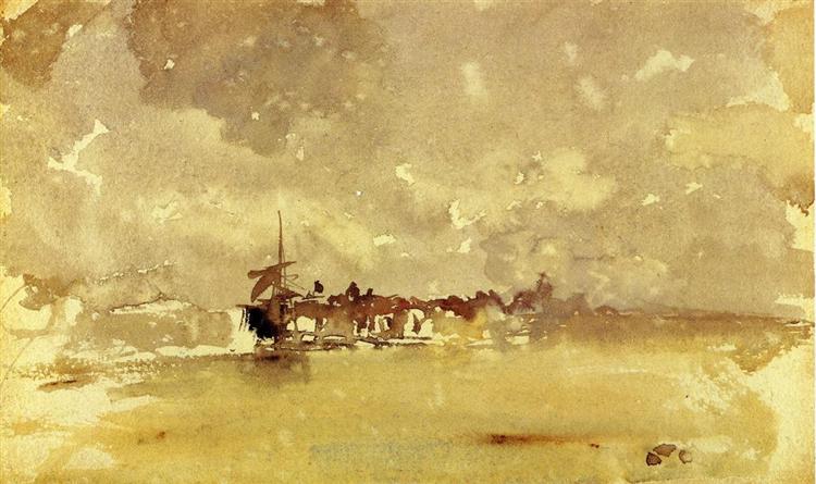 金と灰色：晴れた雨-Dordrecht -1884