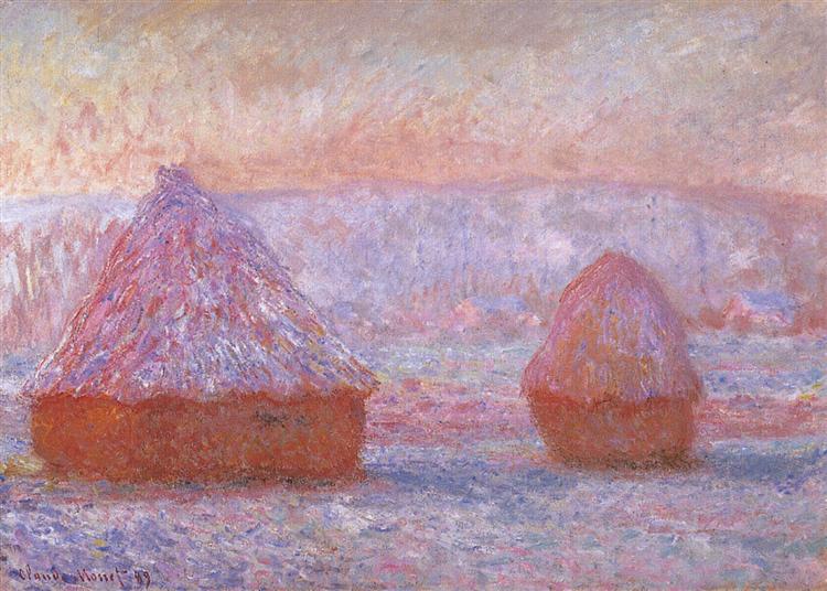 Batteries de céréales à Giverny - Effet matinal - 1889