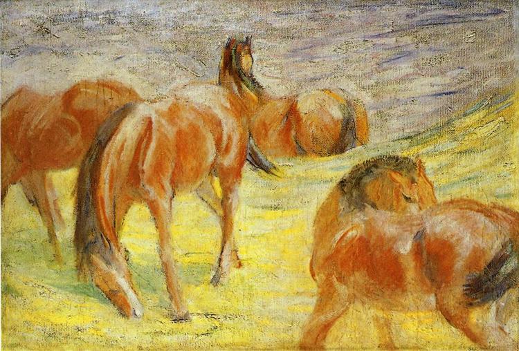 Pasting horses - 1910