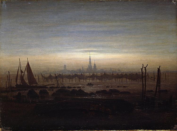 Greifswald au clair de lune - 1817