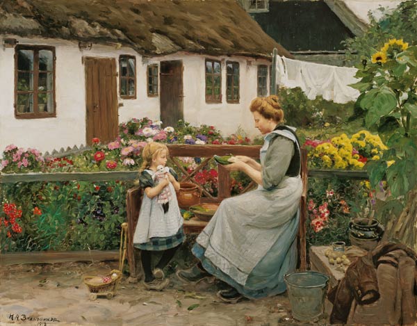 In The Garden Bank - 1913