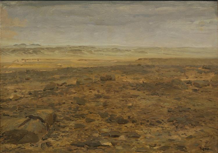 Arab desert landscape - 1889