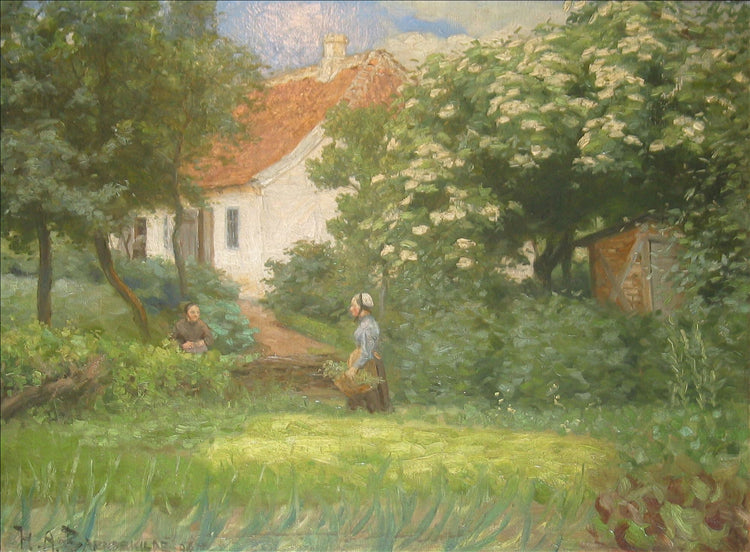 Sommerdag, którego Haven. Kverd I Samtal Ved Blomstrende Kastanjetæ - 1892