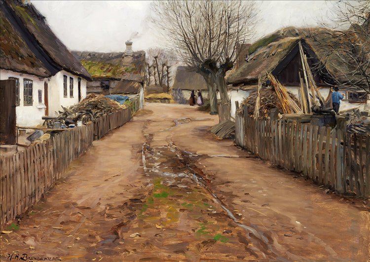 Folks scene i begyndelsen af ​​foråret. - 1910