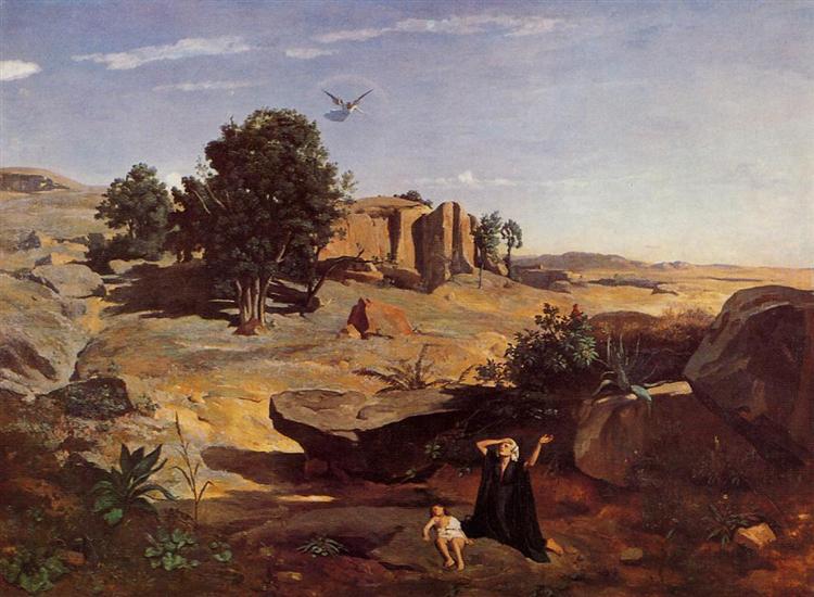 Agar En El Desierto - 1835