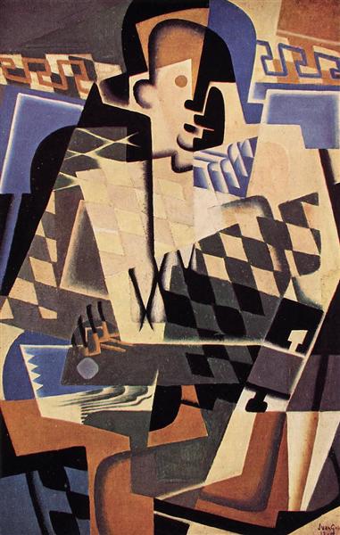 Harlequin mit Gitarre - 1917