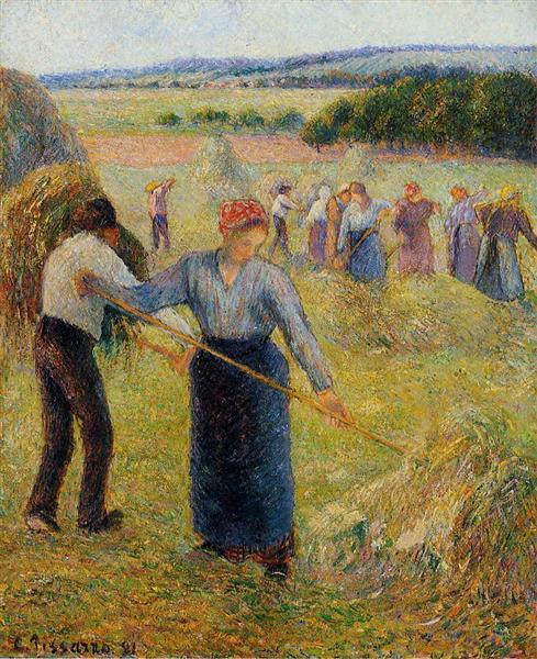 Hay Production in Eragny - 1891