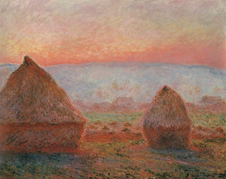 Haystacks at Giverny - The Evening Sun - 1888