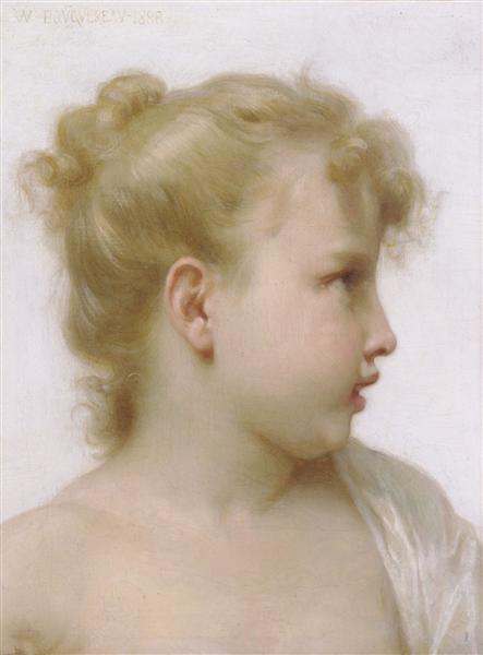 La tête d'une fille - 1888