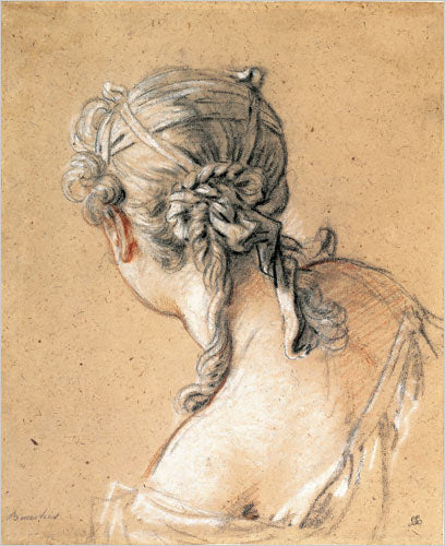 Women's head seen from behind - 1740