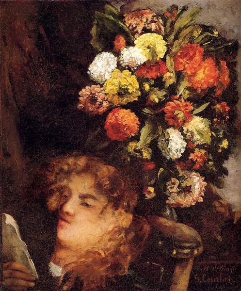 Cabeza De Mujer Con Flores - 1871