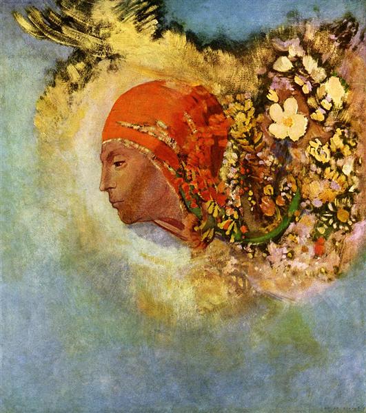 Kopf mit Blumen - 1907