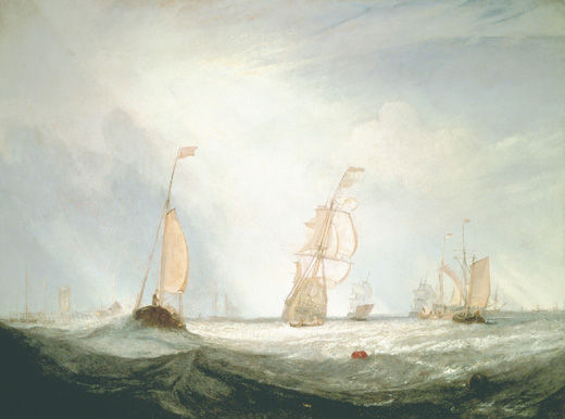 Helvoetsuys skibe, der går ud til havet - 1832