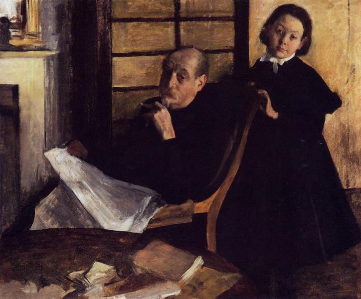 Henri de Gas e sua nipote - Lucie Degas - 1876