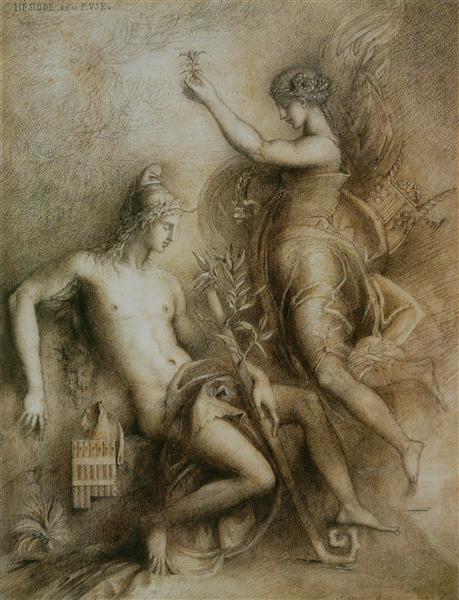 Hesiod and Muse - 1857