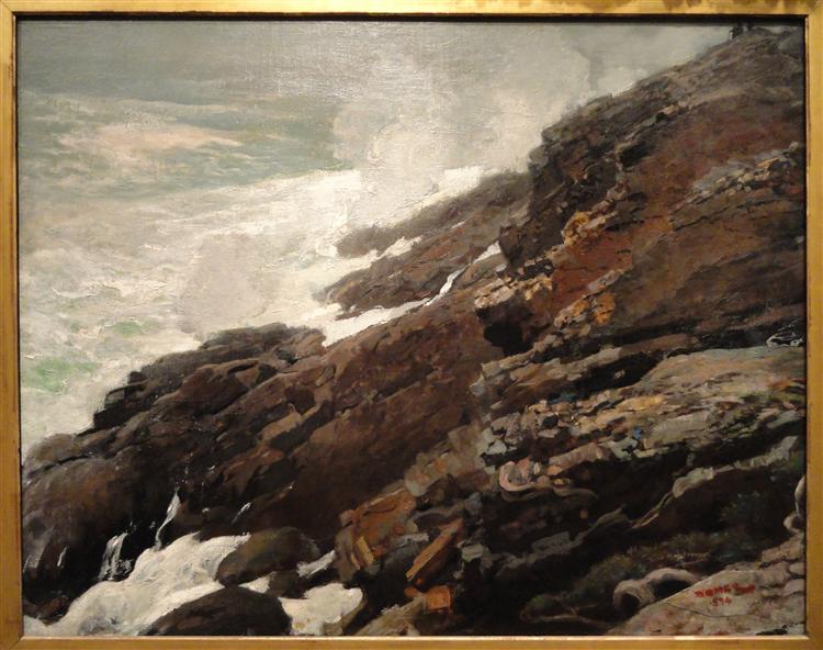 Haute falaise - Costa de Maine - 1894