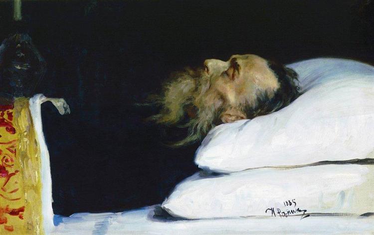 The Historian Nikolai Kostomarov in a Coffin - 1885