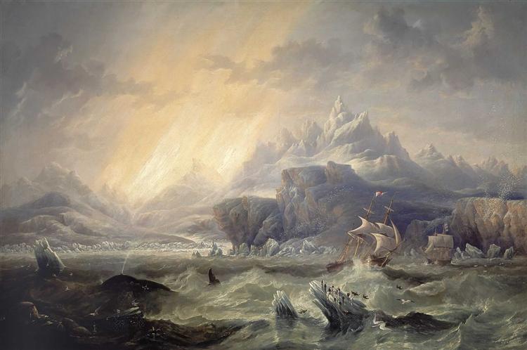 HMS Erebus und Terror in der Antarktis - 1847