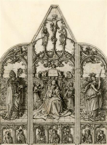 Design dell'altare per la Cattedrale di Agsburg - 1508