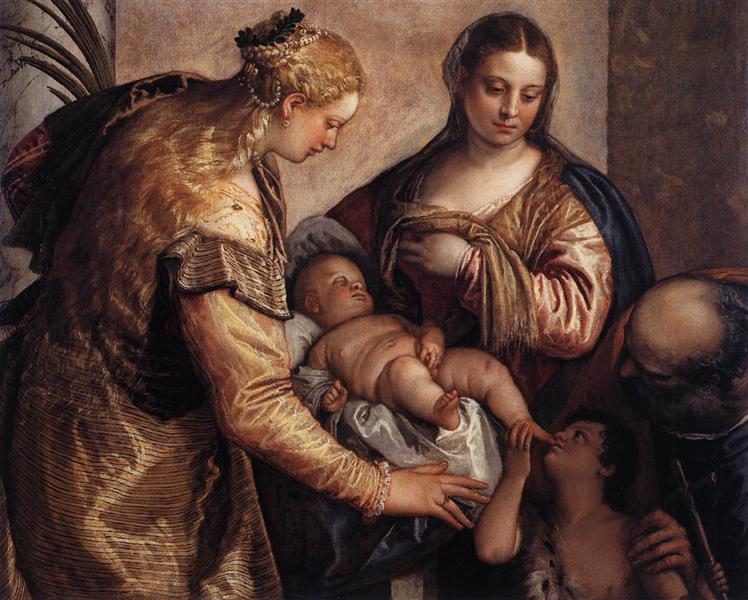 Holy Family with Saint Barbara and the Infant Saint John - 1570