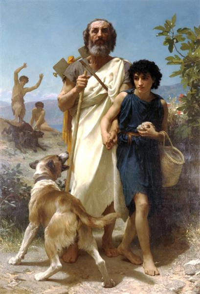 Homer and his guide - 1874