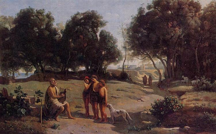 Homer și păstorii într -un peisaj - 1845